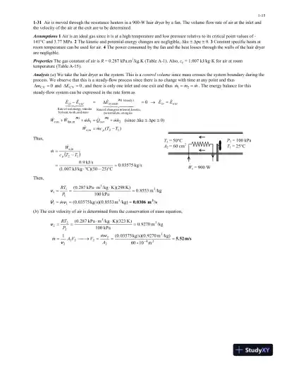 Solution Manual For Heat And Mass Transfer: Fundamentals And Applications, 5th Edition - Page 16 preview image