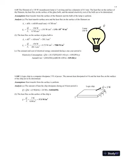 Solution Manual For Heat And Mass Transfer: Fundamentals And Applications, 5th Edition - Page 5 preview image