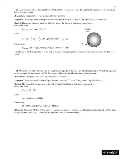 Solution Manual For Heat And Mass Transfer: Fundamentals And Applications, 5th Edition - Page 6 preview image