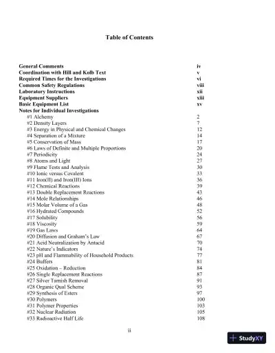 Solution Manual for Chemistry For Changing Times, 14th Edition - Page 3 preview image