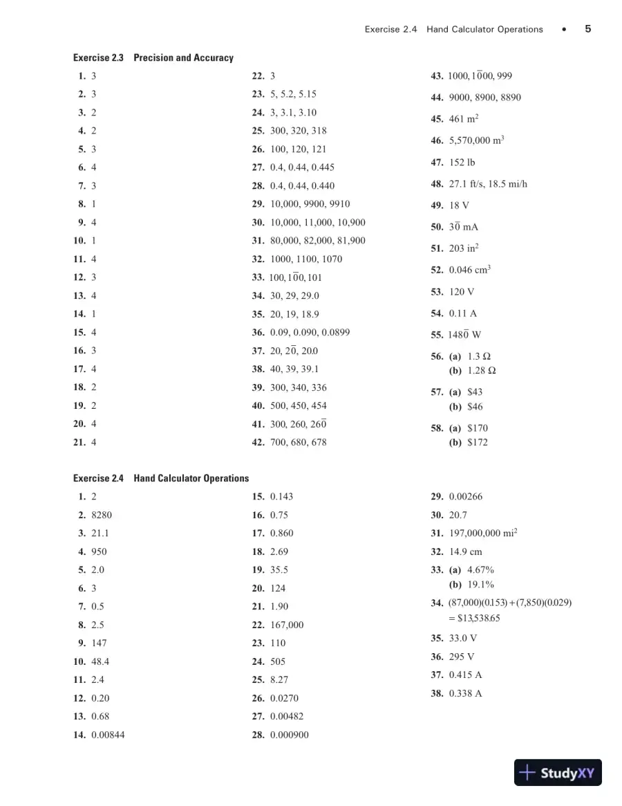 Solution Manual for Mathematics for Electricity and Electronics, 4th Edition, page 11