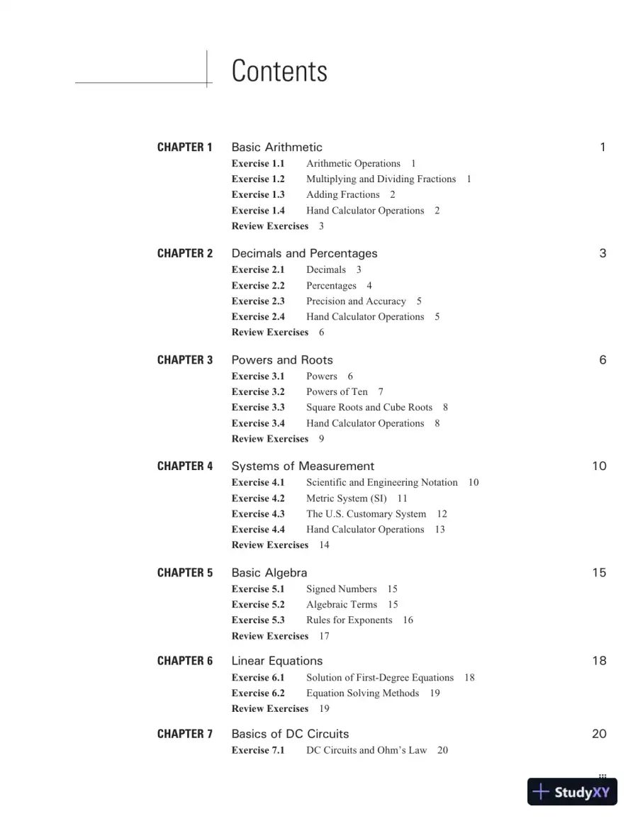 Solution Manual for Mathematics for Electricity and Electronics, 4th Edition, page 3
