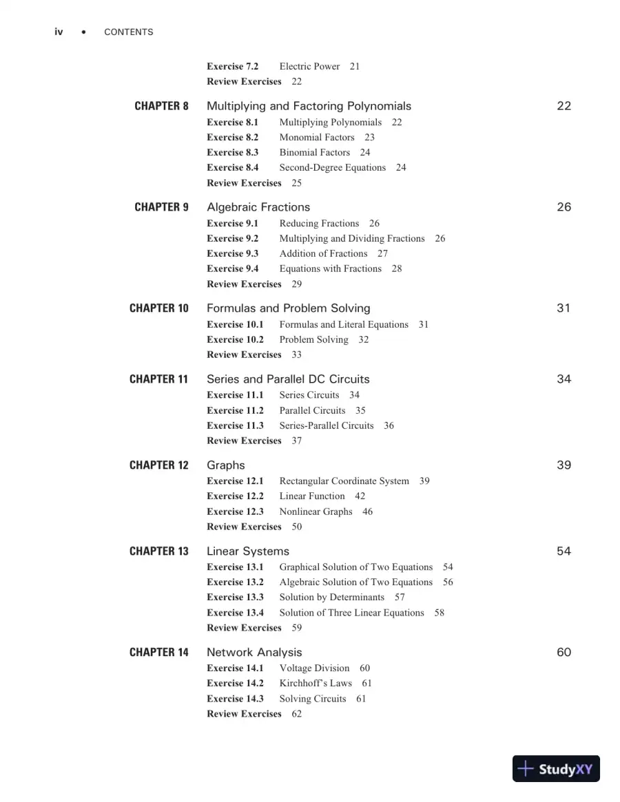 Solution Manual for Mathematics for Electricity and Electronics, 4th Edition, page 4