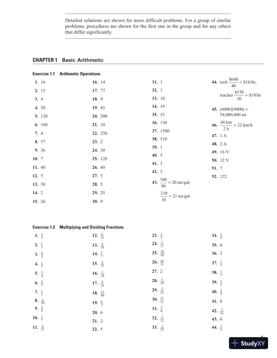 Solution Manual for Mathematics for Electricity and Electronics, 4th Edition, page 7