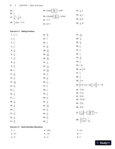 Solution Manual for Mathematics for Electricity and Electronics, 4th Edition - Page 8 preview image