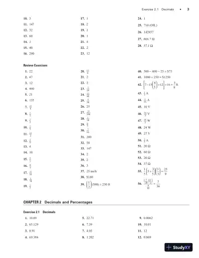 Solution Manual for Mathematics for Electricity and Electronics, 4th Edition - Page 9 preview image