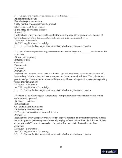 Test Bank for Business in Action, 9th Edition - Page 14 preview image