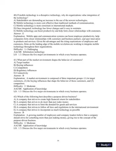 Test Bank for Business in Action, 9th Edition - Page 16 preview image