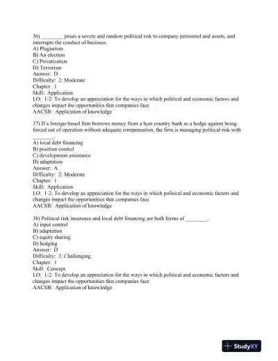 International Management: Managing Across Borders and Cultures, Text and Cases 9th Edition Test Bank - Page 14 preview image