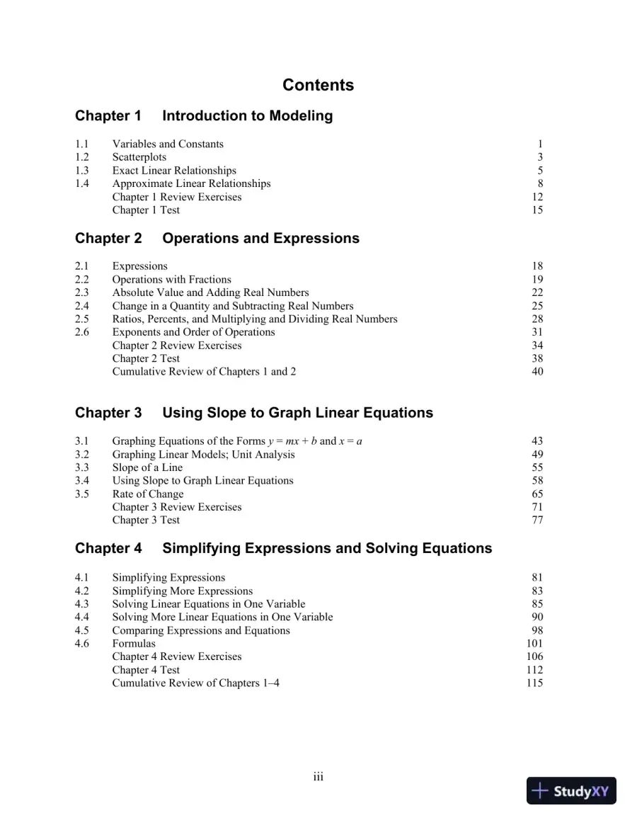 Solution Manual for Elementary and Intermediate Algebra Functions and Authentic Applications, 2nd Edition, page 3