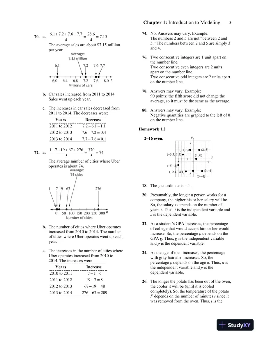 Solution Manual for Elementary and Intermediate Algebra Functions and Authentic Applications, 2nd Edition, page 9
