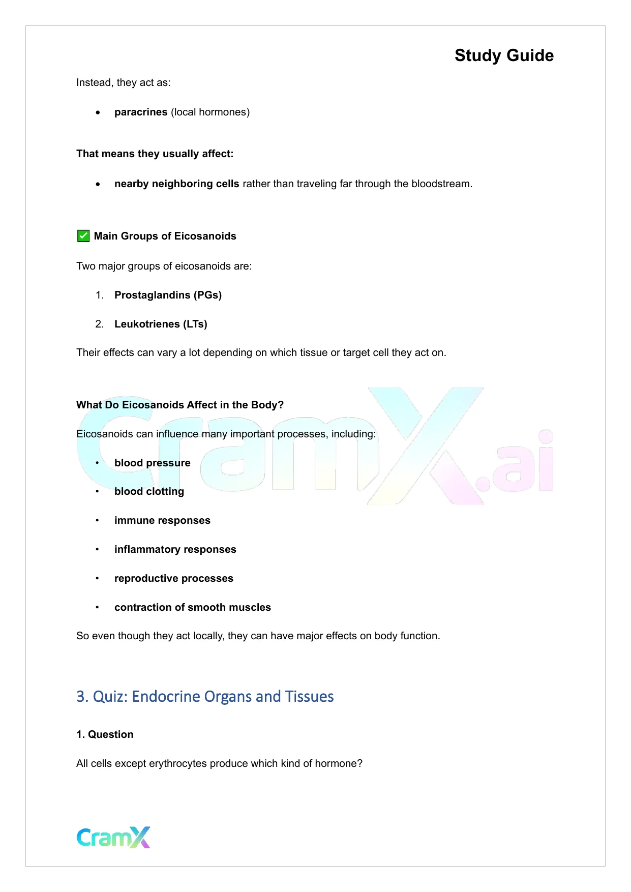 Anatomy and Physiology - The Endocrine System - Page 9 preview image