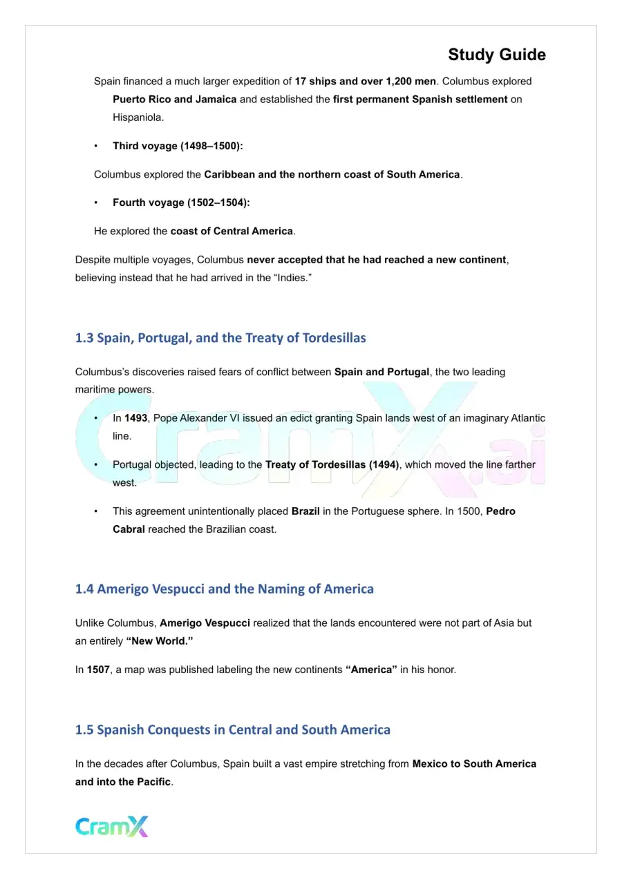 U.S. History I - Exploration and Early Colonization, page 2