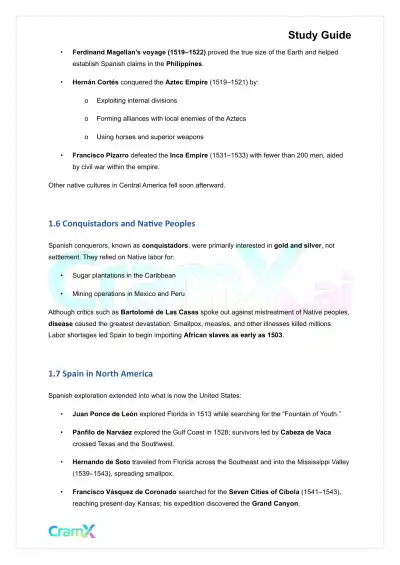 U.S. History I - Exploration and Early Colonization - Page 3 preview image