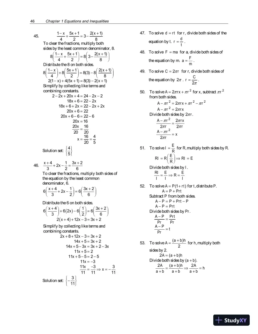 Solution Manual for College Algebra, 3rd Edition, page 9