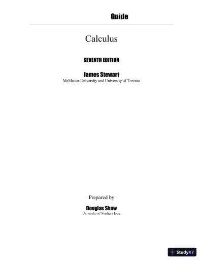 Multivariable Calculus, 7th Edition Solution Manual - Page 1 preview image