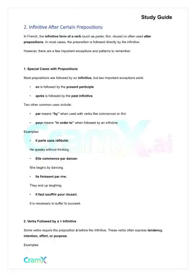 French II – The Infinitive - Page 4 preview image