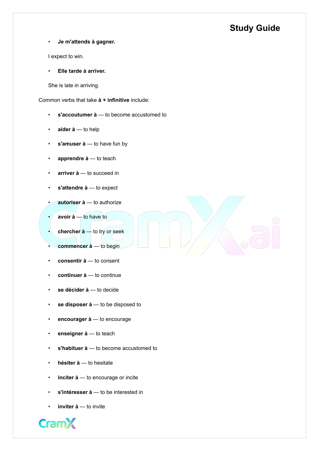 French II – The Infinitive - Page 5 preview image