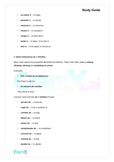 French II – The Infinitive - Page 6 preview image