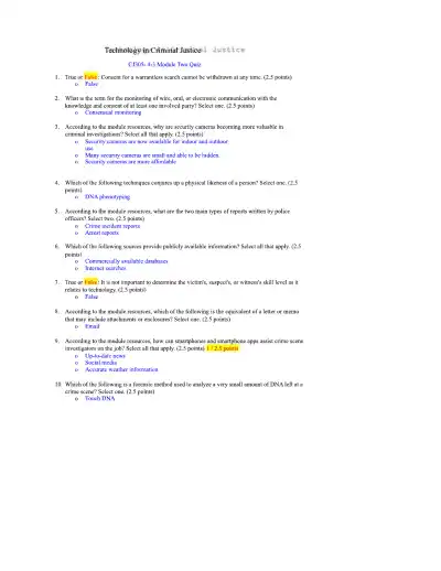 4-3 Module Four Quiz - Page 1 preview image