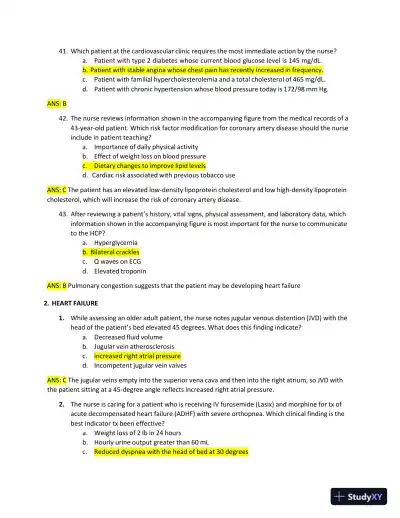 2022-2023 ATI RN Medical Surgical Exam with Answers (269 Solved Questions) - Page 11 preview image