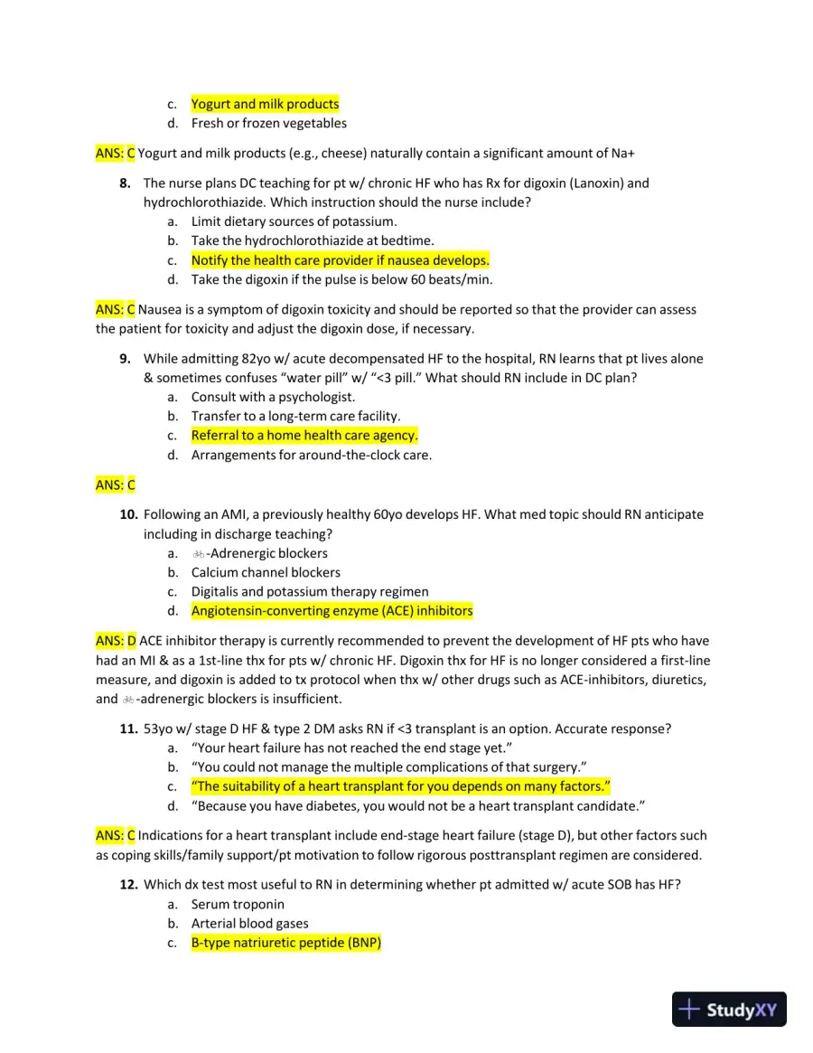 2022-2023 ATI RN Medical Surgical Exam with Answers (269 Solved Questions), page 13