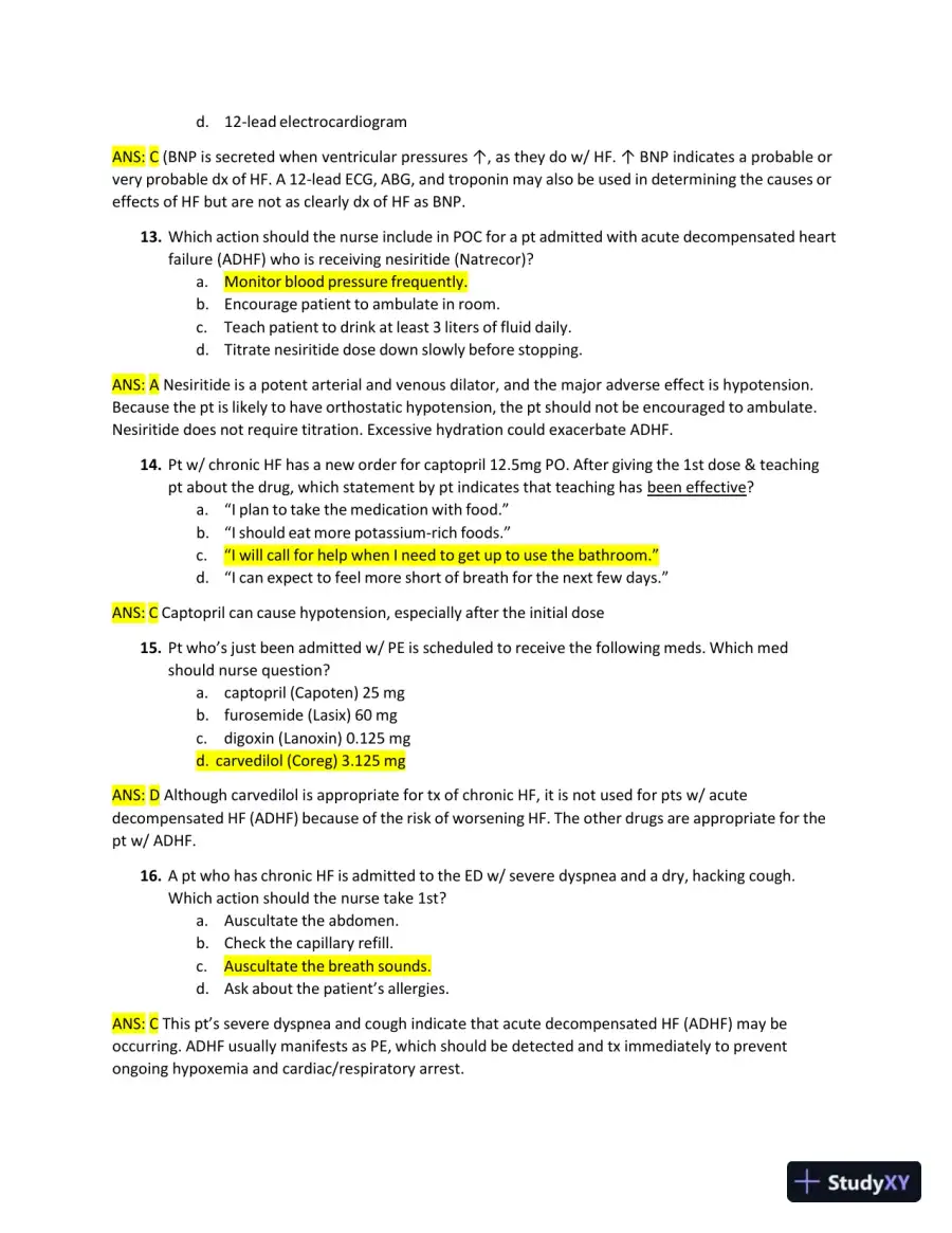 2022-2023 ATI RN Medical Surgical Exam with Answers (269 Solved Questions), page 14