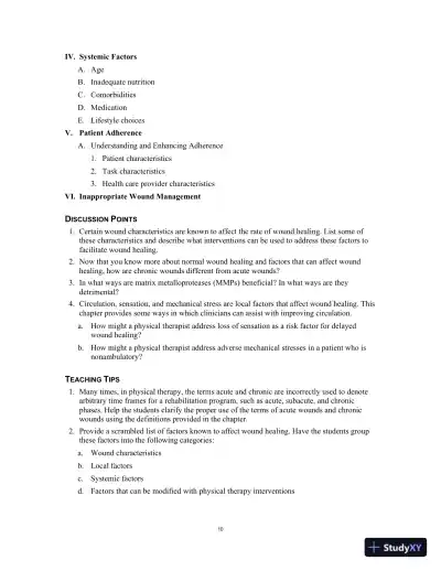 Lecture Notes For Wound Management: Principles and Practices, 4th Edition - Page 13 preview image