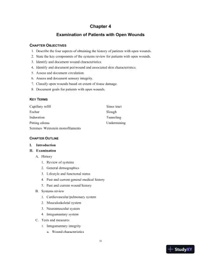 Lecture Notes For Wound Management: Principles and Practices, 4th Edition - Page 15 preview image