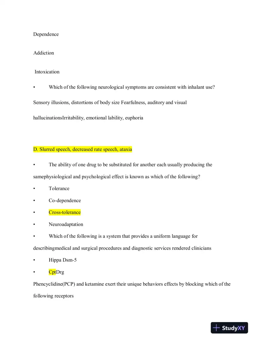 2023 NRNP6675 Mental Health Midterm Exam Week 6 With Answers (114 Solved Questions), page 10