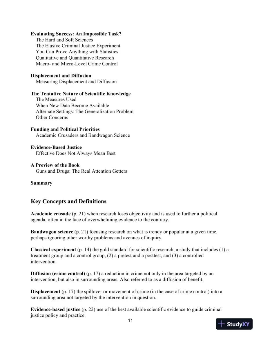 Lecture Notes For Crime Control In America: What Works, 4th Edition, page 10