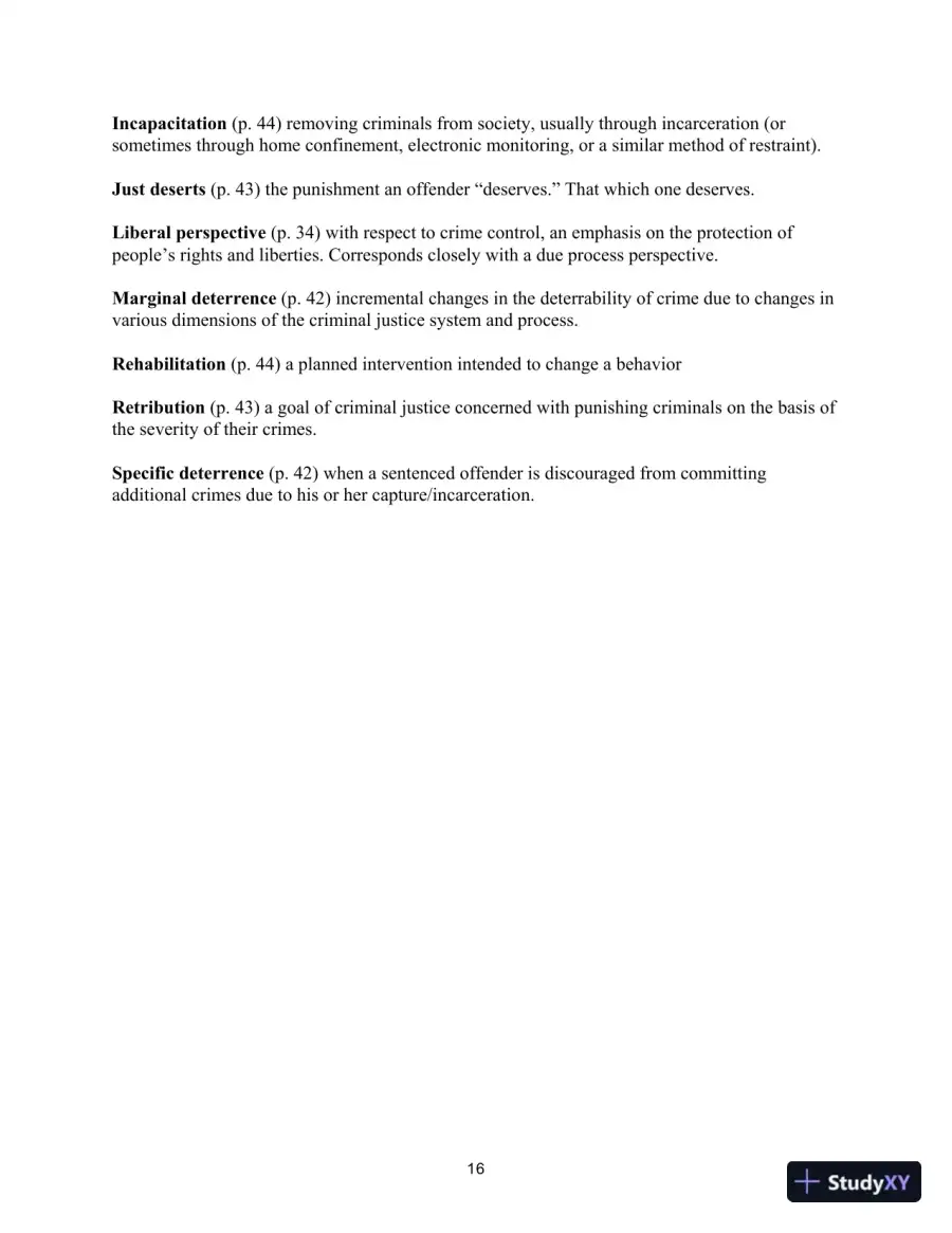 Lecture Notes For Crime Control In America: What Works, 4th Edition, page 15