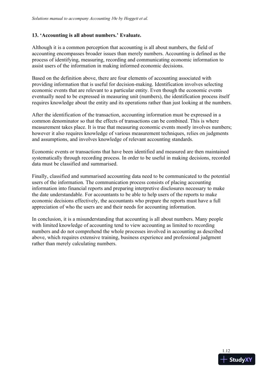 Solution Manual for Accounting, 10th Edition, page 14
