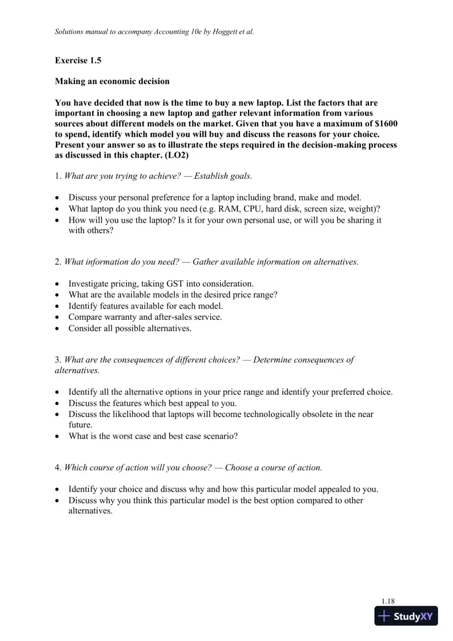 Solution Manual for Accounting, 10th Edition, page 20