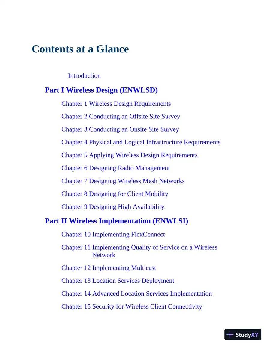 CCNP Enterprise Wireless Design ENWLSD 300-425 and Implementation ENWLSI 300-430 Official Cert Guide (2024), page 18