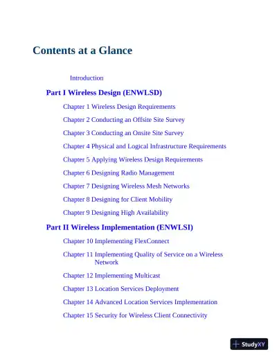 CCNP Enterprise Wireless Design ENWLSD 300-425 and Implementation ENWLSI 300-430 Official Cert Guide (2024) - Page 18 preview image
