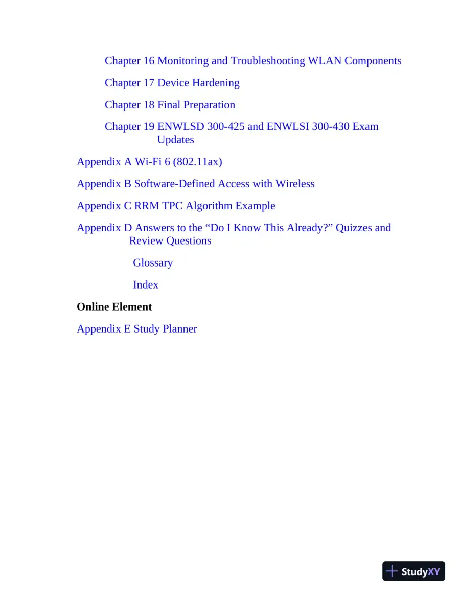 CCNP Enterprise Wireless Design ENWLSD 300-425 and Implementation ENWLSI 300-430 Official Cert Guide (2024), page 19