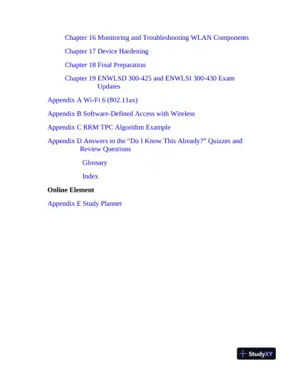 CCNP Enterprise Wireless Design ENWLSD 300-425 and Implementation ENWLSI 300-430 Official Cert Guide (2024) - Page 19 preview image
