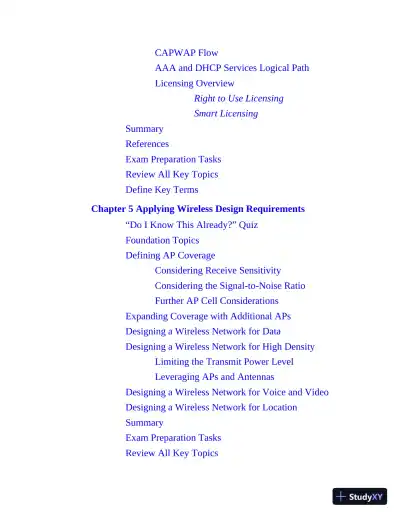 CCNP Enterprise Wireless Design ENWLSD 300-425 and Implementation ENWLSI 300-430 Official Cert Guide (2024) - Page 24 preview image