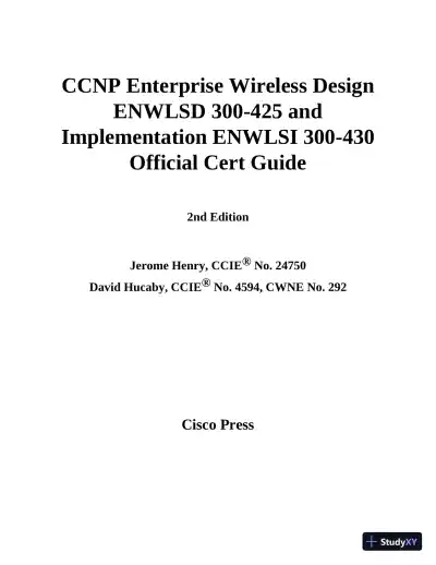 CCNP Enterprise Wireless Design ENWLSD 300-425 and Implementation ENWLSI 300-430 Official Cert Guide (2024) - Page 7 preview image