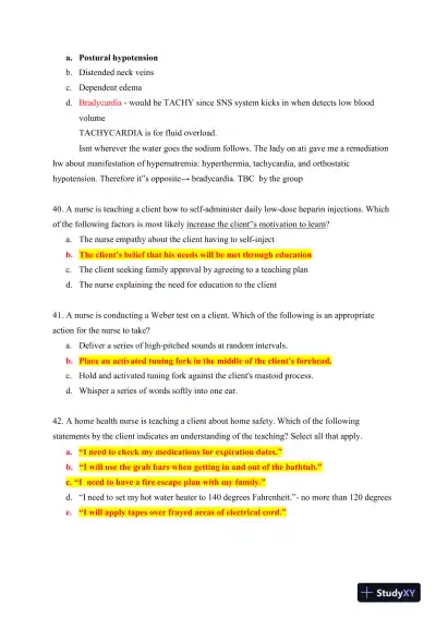 ATI Fundamentals of Nursing Practice Exam With Answers (465 Solved Questions) - Page 13 preview image