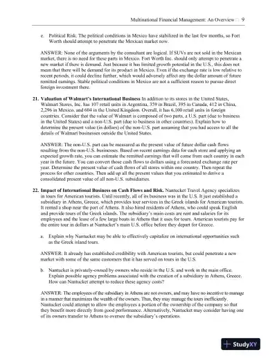 Solution Manual for International Financial Management, 13th Edition - Page 10 preview image