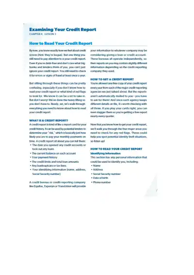 Understanding Credit Reports Analyzing John's Fina - Page 3 preview image
