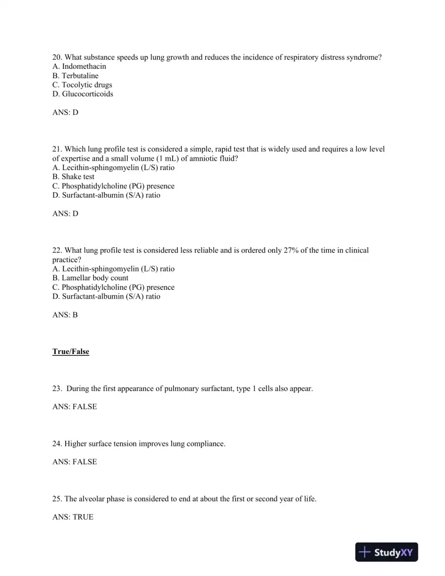 Neonatal and Pediatric Respiratory Care: A Patient Case Method, 1st Edition Test Bank, page 11