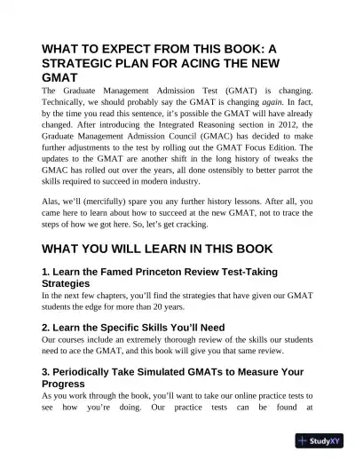Princeton Review GMAT Focus Premium Prep : 3 Full-Length CAT Practice Exams + 2 Diagnostic Tests + Complete Content Review (2024) - Page 18 preview image