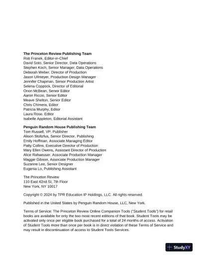 Princeton Review GMAT Focus Premium Prep : 3 Full-Length CAT Practice Exams + 2 Diagnostic Tests + Complete Content Review (2024) - Page 4 preview image