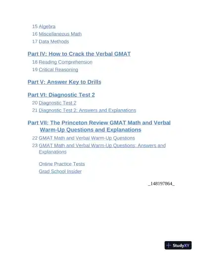 Princeton Review GMAT Focus Premium Prep : 3 Full-Length CAT Practice Exams + 2 Diagnostic Tests + Complete Content Review (2024) - Page 8 preview image