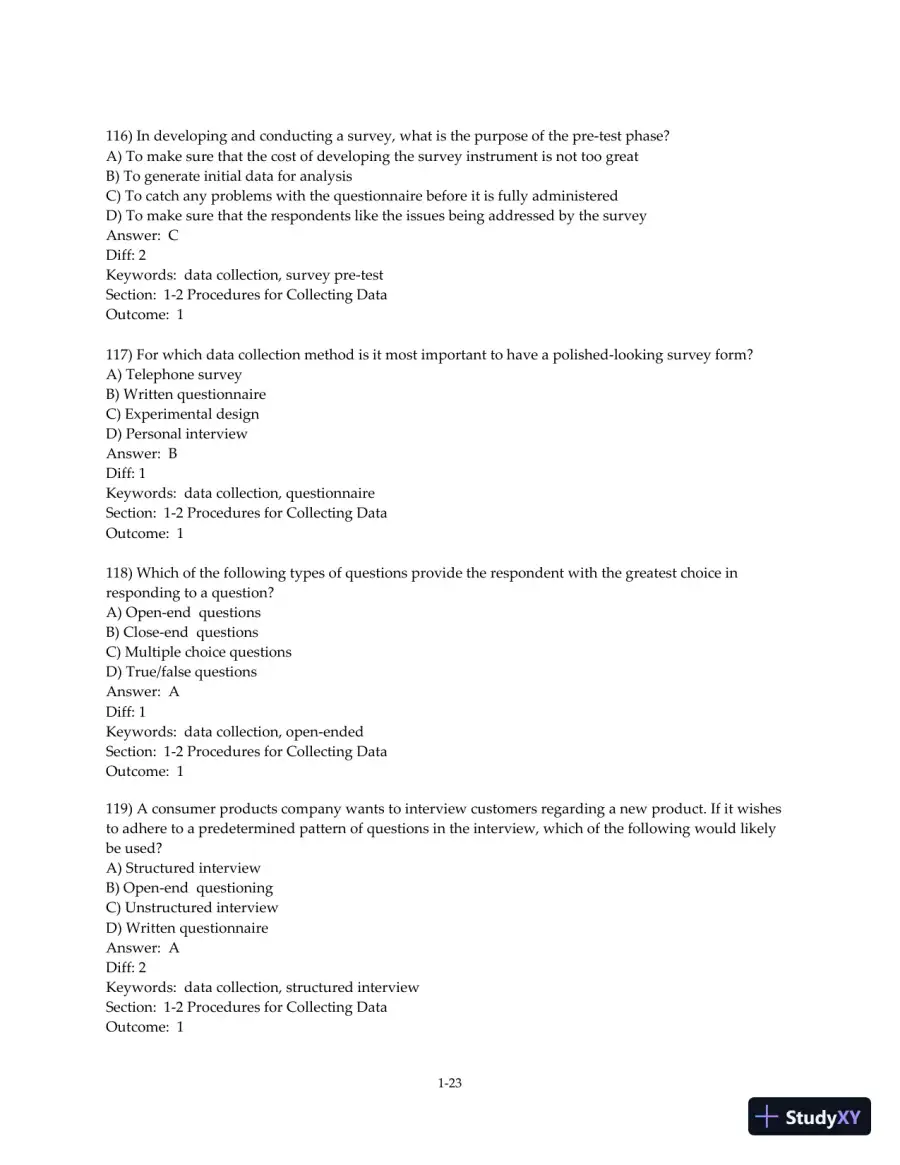 Test Bank for Business Statistics: A Decision-Making Approach, 10th Edition, page 25
