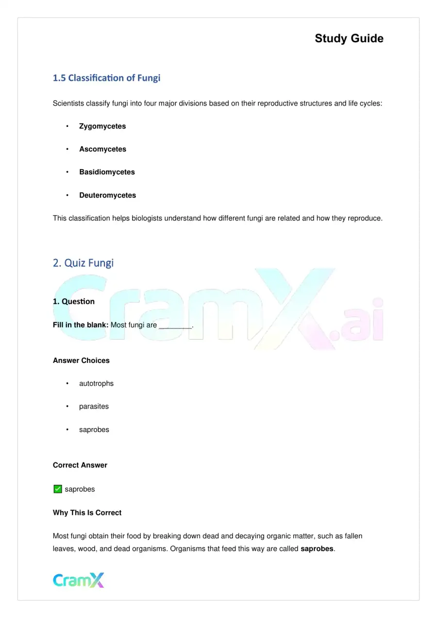 Biology - Fungi, page 3
