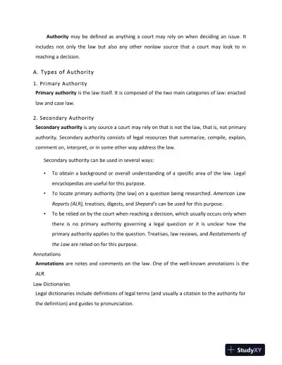 Solution Manual For Legal Research, Analysis, and Writing, 14th Edition - Page 7 preview image